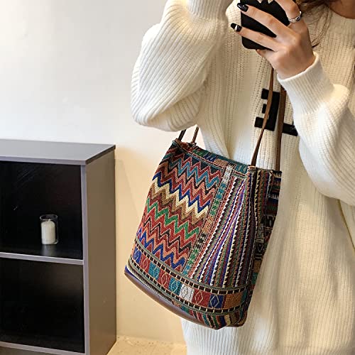 KUANG! Ethnic Style Bag Lady's Everyday Tote Shoulder Bags Women Tourist Hobo Handbag 04