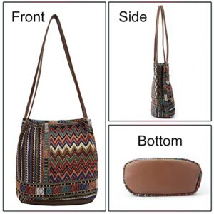 KUANG! Ethnic Style Bag Lady's Everyday Tote Shoulder Bags Women Tourist Hobo Handbag 04