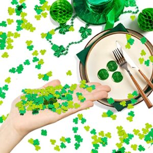 3 Pieces St. Patrick’s Day Table Shamrocks Signs Glitter St. Patrick's Table Decor Green Shamrock Table Decorations for Home Office Irish Themed Party Decor