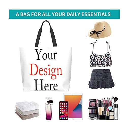 Custom tote bag Design Your Own Tote Bag Unisex Your Design Here Match With Daily Clothes Add Your Name Your Text Custom Tote Bag Custom Handbag