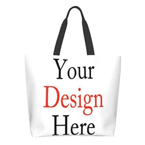 Custom tote bag Design Your Own Tote Bag Unisex Your Design Here Match With Daily Clothes Add Your Name Your Text Custom Tote Bag Custom Handbag