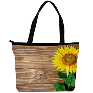 tbouobt handbags for women fashion tote bags shoulder bag satchel bags, sunflower board