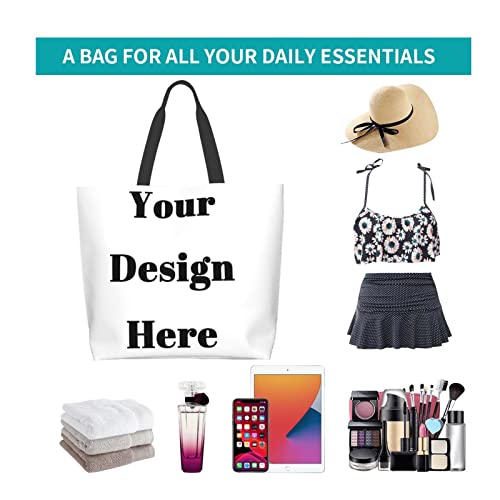 Custom tote bag Add Your Own Design Here Customized Handbag Outdoor Environmentally Friendly Add Your Name Your Text Custom Tote Bag Custom Handbag