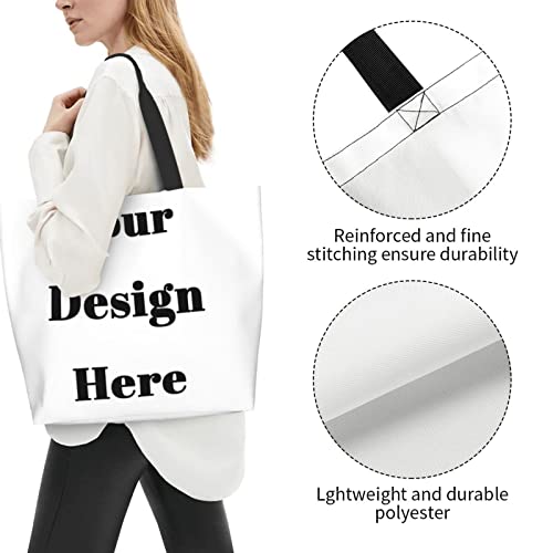 Custom tote bag Add Your Own Design Here Customized Handbag Outdoor Environmentally Friendly Add Your Name Your Text Custom Tote Bag Custom Handbag