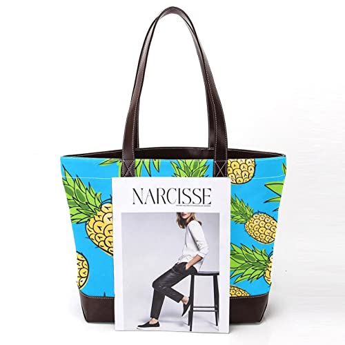 TBOUOBT Handbags for Women Fashion Tote Bags Shoulder Bag Satchel Bags, Tropical Fruit Pineapple