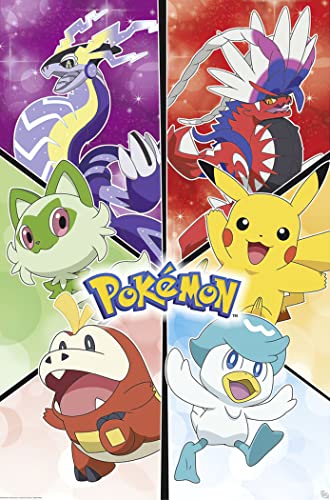 Pokemon - TV Show / Gaming Poster (Scarlet & Violet - Character Montage) (Size: 24" x 36")