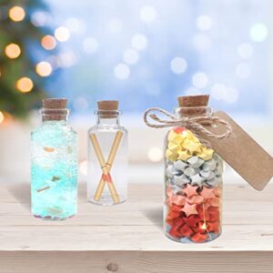 50 Pieces 30 ML Glass Bottles with Cork Stoppers Mini Small Glass Bottles, for Wedding Favors, Crafts Home Decorations