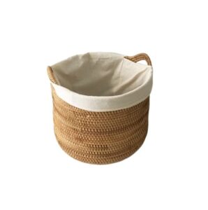 ysjx kitchen&bedroom storage accessories 1 pack handmade rattan woven home dirty clothes basket clothes toys sundries storage bucket sorting basket creative basket ( color : c 35x28cm )