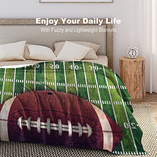 Football Sofa Throw Blanket Flannel Super Soft Warm Fleece Bedspread Home Decor All Season for Bed Couch Living Room Large 60"x50" in