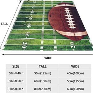 Football Sofa Throw Blanket Flannel Super Soft Warm Fleece Bedspread Home Decor All Season for Bed Couch Living Room Large 60"x50" in