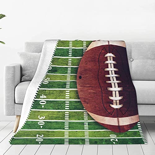 Football Sofa Throw Blanket Flannel Super Soft Warm Fleece Bedspread Home Decor All Season for Bed Couch Living Room Large 60"x50" in