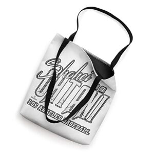 Shohei Ohtani Los Angeles Baseball Rock MLBPA Tote Bag