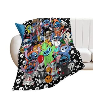 halloween blankets cartoon super soft throw blanket horror movie throw scary mysterious character air conditioner blanket warm cozy flannel blanket home decor for couch bed sofa50 x40