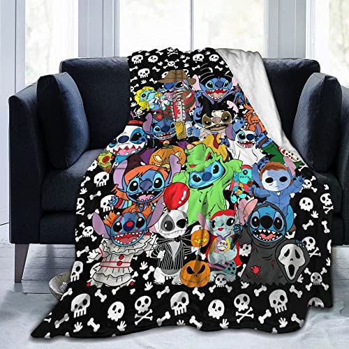 Halloween Blankets Cartoon Super Soft Throw Blanket Horror Movie Throw Scary Mysterious Character Air Conditioner Blanket Warm Cozy Flannel Blanket Home Decor for Couch Bed Sofa50 X40