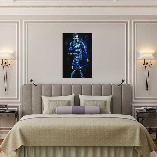 Ronaldo Poster. Wall Hanging. soccer Canvas Wall Art. Soccer ster Poster. sports Poster. Boys Bedroom Decor. Frameless Canvas Poster