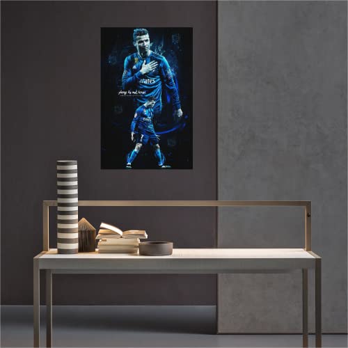 Ronaldo Poster. Wall Hanging. soccer Canvas Wall Art. Soccer ster Poster. sports Poster. Boys Bedroom Decor. Frameless Canvas Poster