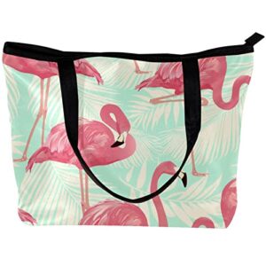 TBOUOBT Handbags for Women Fashion Tote Bags Shoulder Bag Satchel Bags, Flamingo Bird Tropical Palm