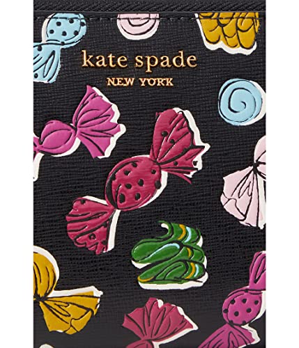 Kate Spade New York Bon Bon Candy Print Zip Around Continental Wallet Black Multi One Size