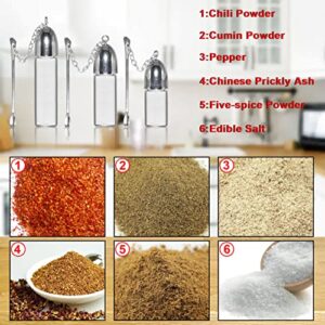 3-Piece Set Portable Storage Bottle, Transparent Glass Bottle, Portable Seasoning Bottle/Spice Bottle, Transparent Color