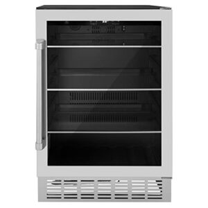 z line kitchen and bath zline 24″ monument 154 can beverage fridge in stainless steel (rbv-us-24)