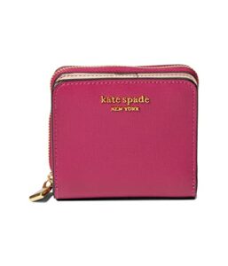 kate spade new york morgan saffiano leather small compact wallet plum liqueur one size