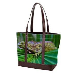 tbouobt handbags for women fashion tote bags shoulder bag satchel bags, green leaves change dragon