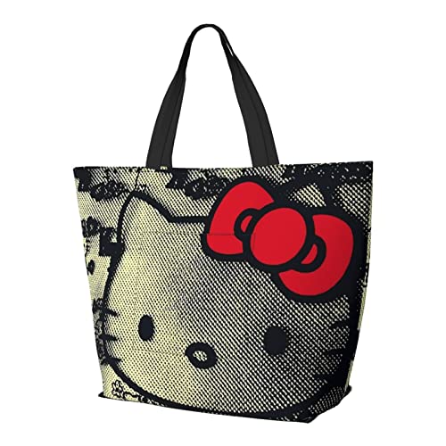 Cute Shoulder Bags For Women, Fashion Crossbody Messenger Bag Work Shoulder Bag High Capacity Retro Classic Cartoon Tote Handbag Pink Cat Black13