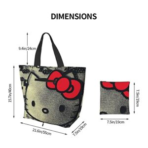 Cute Shoulder Bags For Women, Fashion Crossbody Messenger Bag Work Shoulder Bag High Capacity Retro Classic Cartoon Tote Handbag Pink Cat Black13