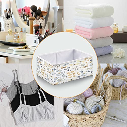 Kigai Butterfly Flowers Storage Baskets, 16x11x7 in Collapsible Fabric Storage Bins Organizer Rectangular Storage Box for Shelves, Closets, Laundry, Nursery, Home Decor