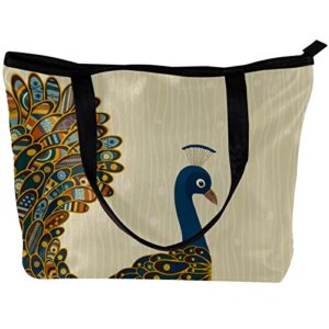 Tote Bag Women Satchel Bag Handbag Stylish Tote Handbag for Women Hobo Bag Fashion Crossbody Bag, Vintage Animal Peacock