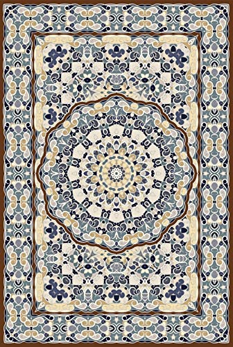 Rydowenna Medallion Brown Beige Persian Floral Oriental Formal Traditional Area Rug 4x6 Washable Soft Thick Rug for Living Room Bedroom Dining Room No-Slip Floorcover Runner Rug Mat