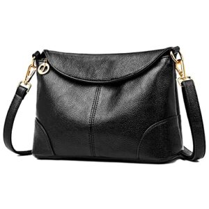 huanlang crossbody purses for women trendy designer cross body bag purses ladies pu leather shoulder bag fashion black crossbody handbags for travel holiday office daily party casual