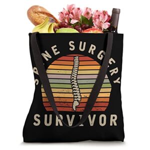 Funny Spine Back Surgery - Spine Surgery Survivor Tote Bag