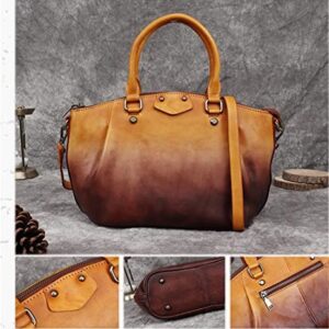 LDCHNH Women's Vintage Handbag Large Capacity Ladies Tote Bag Casual Shoulder Messenger Bag (Color : E, Size