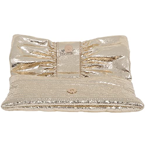 JNB Metallic Quilted Envelope Clutch,Gd44