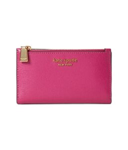kate spade new york morgan saffiano leather small slim bifold wallet plum liqueur one size
