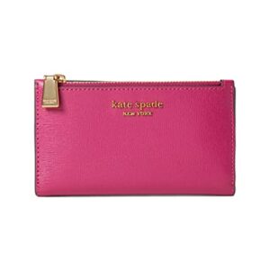 Kate Spade New York Morgan Saffiano Leather Small Slim Bifold Wallet Plum Liqueur One Size