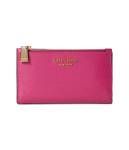 Kate Spade New York Morgan Saffiano Leather Small Slim Bifold Wallet Plum Liqueur One Size