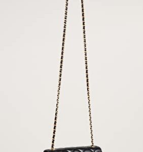 CHANEL Women's Pre-Loved Black Lambskin CC Chain Flap Mini Bag, Black, One Size