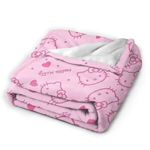 kitty cat blanket flannel manga soft cozy spider throw blanket for couch bed&sofa 50″x40″