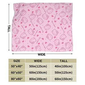 Kitty Cat Blanket Flannel Manga Soft Cozy Spider Throw Blanket for Couch Bed&Sofa 50"x40"