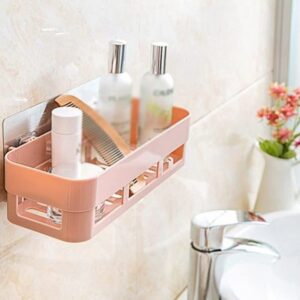 PDGJG Wall Mounted Bathroom Shelf Rack Suction Wall Toilet Shelf Plastic Storage Rack Household Kitchen Bathroom Organizer ( Color : D , Size : 26*11.5*7cm )