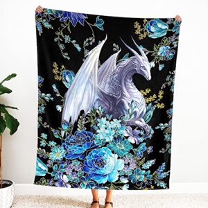 satigi dragon blanket, dragon fuzzy blanket, personalized baby blankets gifts blanket ultra-soft fleece throw blankets from daughter son, dragon themed gifts small/medium/large/x-large