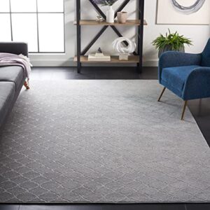 safavieh pattern and solid collection 8′ x 10′ grey pns404f non-shedding trellis living room dining bedroom area rug