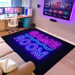 samaun teens anime large game area rugs 3d gamer carpet decor game printed living room mat bedroom controller player boys gifts home non-slip crystal floor polyester mat game rugs 17.5×31.5inches