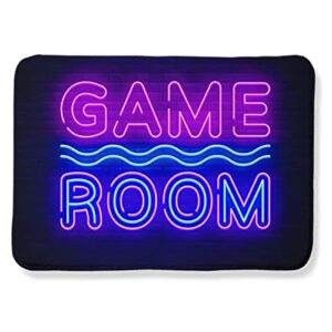 SAMAUN Teens Anime Large Game Area Rugs 3D Gamer Carpet Decor Game Printed Living Room Mat Bedroom Controller Player Boys Gifts Home Non-Slip Crystal Floor Polyester Mat Game Rugs 17.5x31.5inches