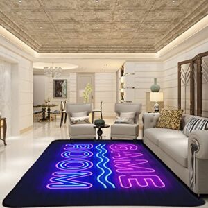 SAMAUN Teens Anime Large Game Area Rugs 3D Gamer Carpet Decor Game Printed Living Room Mat Bedroom Controller Player Boys Gifts Home Non-Slip Crystal Floor Polyester Mat Game Rugs 17.5x31.5inches