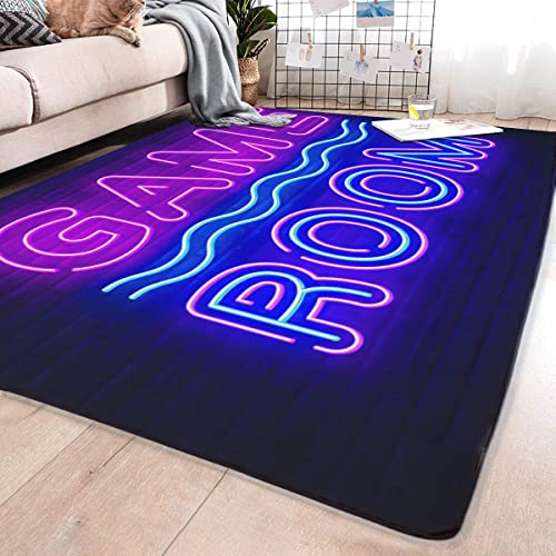 SAMAUN Teens Anime Large Game Area Rugs 3D Gamer Carpet Decor Game Printed Living Room Mat Bedroom Controller Player Boys Gifts Home Non-Slip Crystal Floor Polyester Mat Game Rugs 17.5x31.5inches