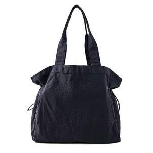 tote handbags for women, 18l side cinch shopper bag purse, hobo shoulder bags lightweight gym for work, workout, travel (black)