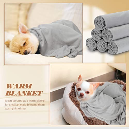 20 Piece Fleece Throw Blankets 50 x 60 Inch Grey Fleece Blankets Double Sided Throw Blankets Soft Cozy Blankets Polyester Lightweight Fluffy Blankets Bulk for Home Office Bed Sofa Travel Outdoor